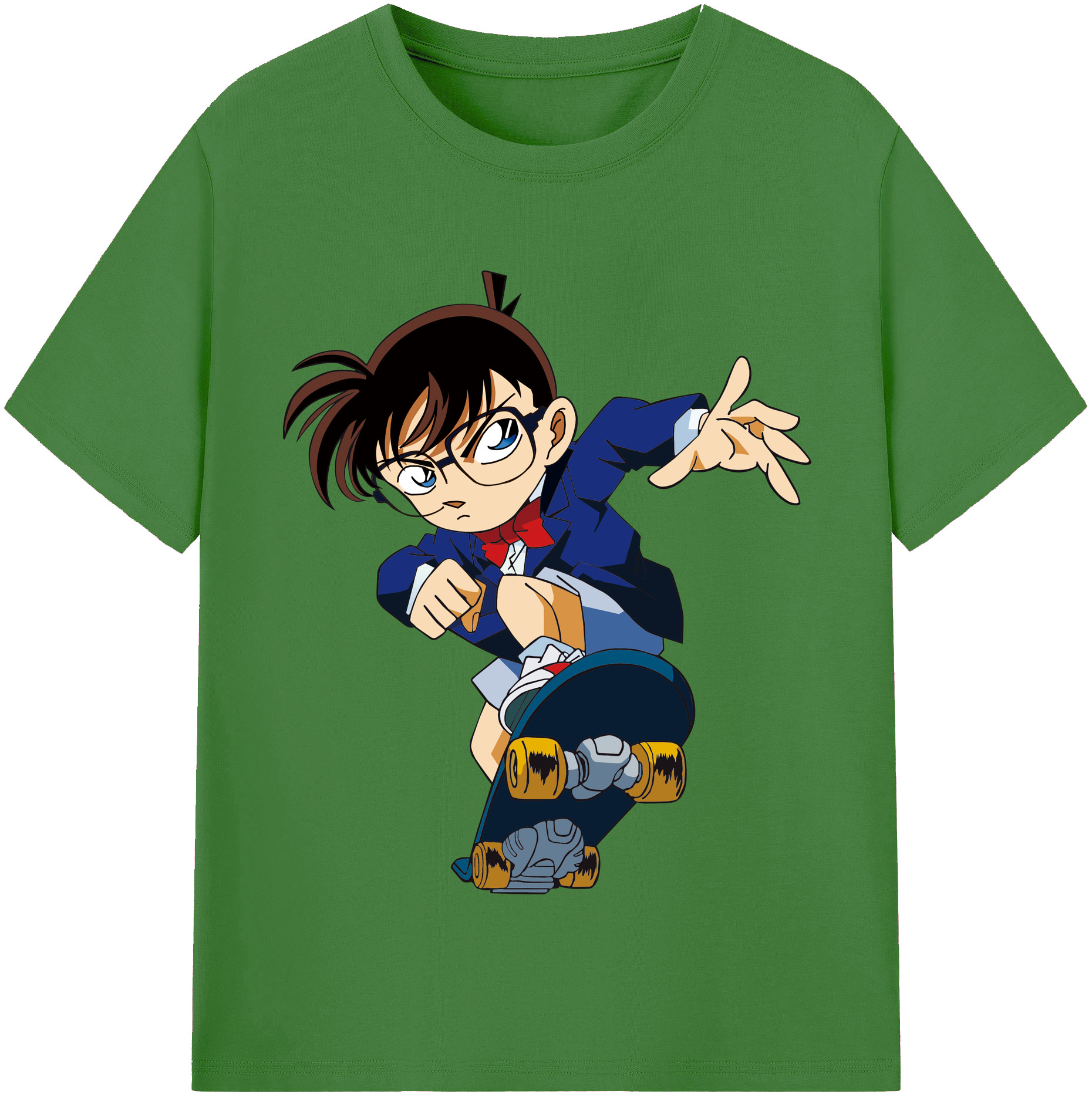 （画像用） 名探偵コナン 江戸川 コナン Detective Conan Conan Edogawa レディースカジュアルプリントTシャツ（綿100％）